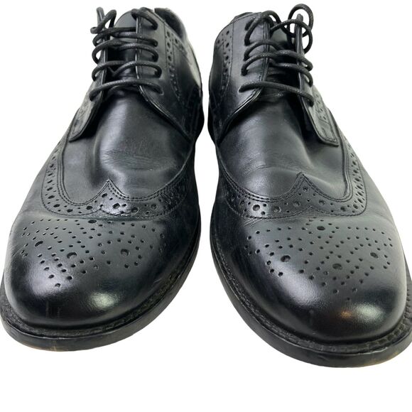 Nunn Bush Mens Comfort Gel Wingtip Oxford Real Leather Black Dress Shoes 11.5 main image 9